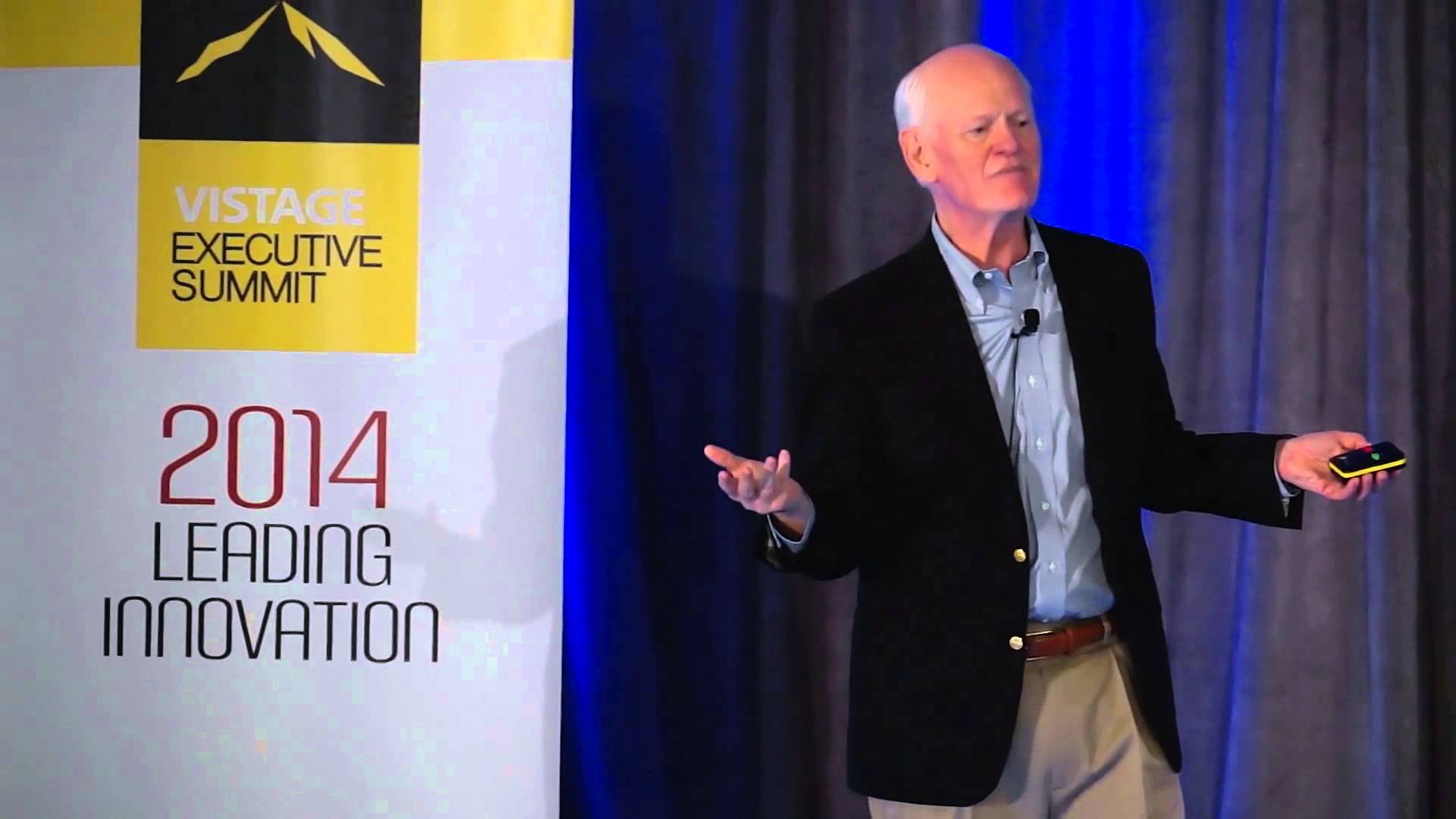 Marshall Goldsmith talks at the Vistage Executive Summit in San Diego