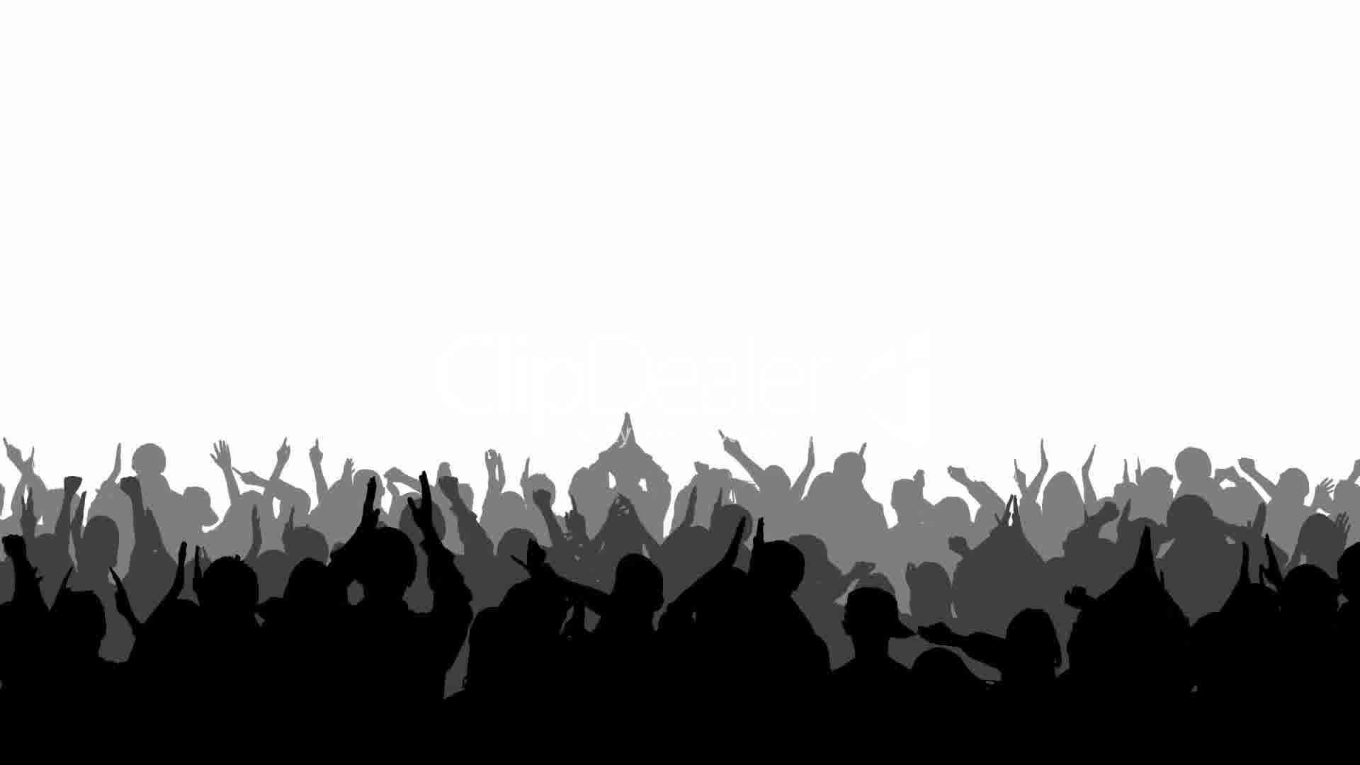 Crowd Cheering Silhouette Gif / Cheering or protesting crowd ...