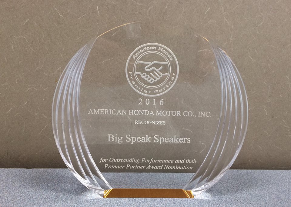 American Honda Motor Co, Inc awards BigSpeak