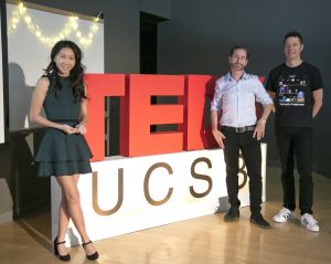 Lilly Tan, Ken Sterling and Matthew Luhn at TEDxUCSB