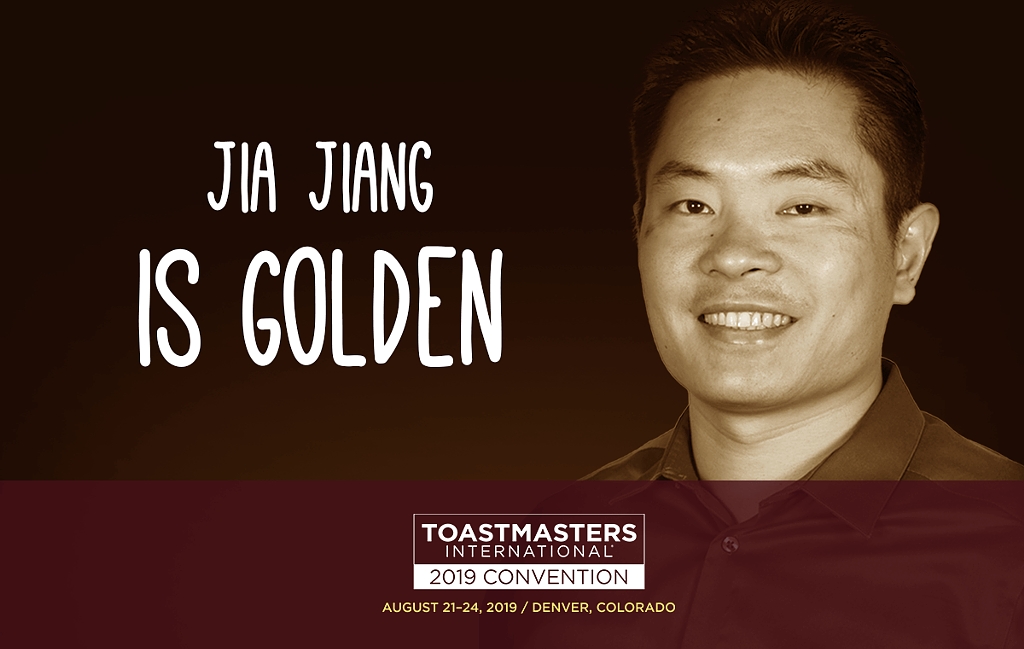 Toastmasters’ to Award Jia Jiang the 2019 Golden Gavel