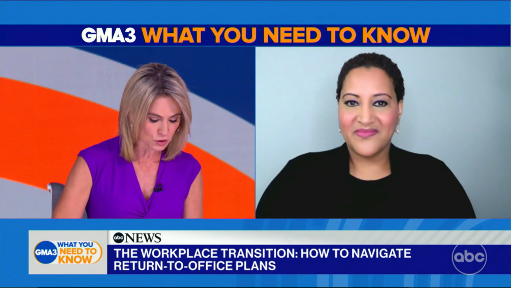 Tsedal Neeley, top rated Harvard Business Professor and Award Winning Author appears on Good Morning America, to discuss how companies are approaching remote work and back-to-office plans