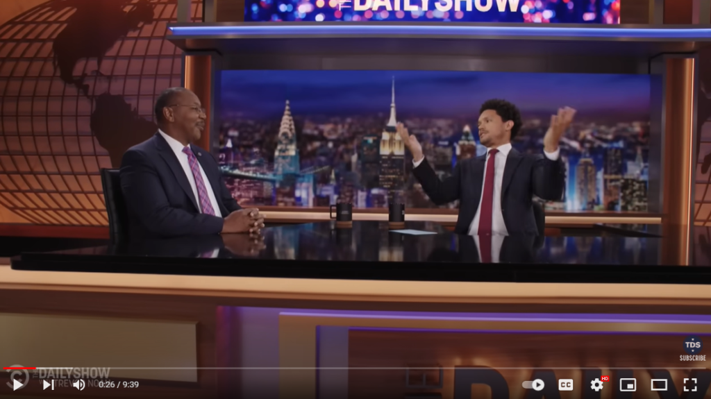 Gregory Robinson Appears on the ‘The Daily Show with Trevor Noah’