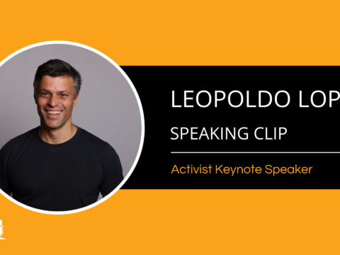 Leopoldo Lopez Activist Keynote Speaker – Speaking Clip