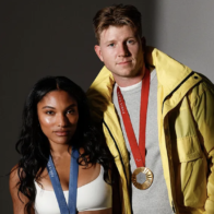 Hunter Woodhall and Tara Davis-Woodhall